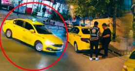 Kadıköy’de drift yapan taksi sürücüsü yakalandı
