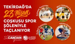Tekirdağ’da 23 Nisan Spor Şöleni: Çocuklar Futbol, Yüzme, Voleybol ve Satrançla Kutlayacak